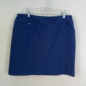 EP New York Womens XL Navy Stretch Skort Pockets Tennis Gold Activewear